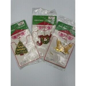 3 Vintage JC Penny Ornaments in Original Packaging Christmas Tree Metal